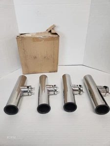 Amarine Made Stainless Fishing Rod Holders set of 4 Open Box - Picture 1 of 9