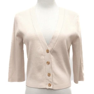 Revolve One Grey Oatmeal Day Mohair Blend Button Up Cardigan Size Small - Foto 1 di 11