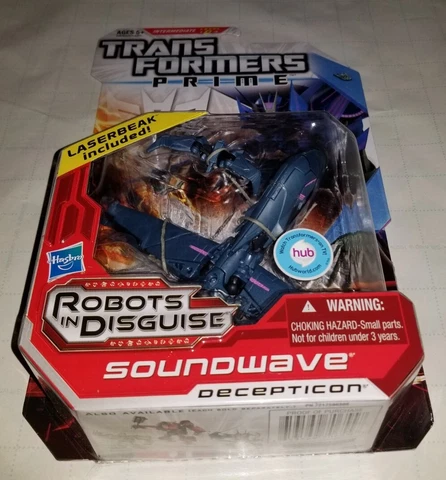 TRANSFORMERS PRIME ROBOTS IN DISGUISE RID Soundwave Deluxe Class with Laserbeak Cover