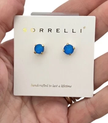 "Pendientes cotidianos de cristal colección amapola azul cristal gota de 0,25"" de Sorrelli" Foto 1 de 4