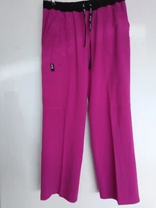 Scrubstar fuschia and black scrub bottoms. Size M. New Condition - Picture 1 of 5