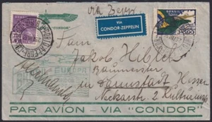 F-EX24293 BRAZIL BRASIL 1933 CONDOR ZEPPELIN PORTO ALEGRE - FRANCE. AUG / 1933 - Picture 1 of 2