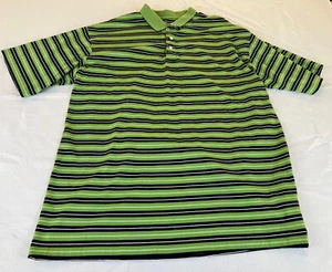 Tommy Bahama Polo Shirt Men’s XL Green Blue Striped Short Sleeves - Picture 1 of 8
