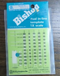 Vintage Bishop Graphics Dual In-line Template 1X Scale No 3375 NEW Dip Design - Picture 1 of 2