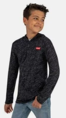 Camiseta con capucha de manga larga ligera negra XS 5/6 de Levi's para niño Foto 1 de 4
