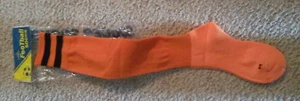 Football or Soccer Socks Orange Blk Ankle to toe is 8 1/2" Total Long is 24" - Picture 1 of 5