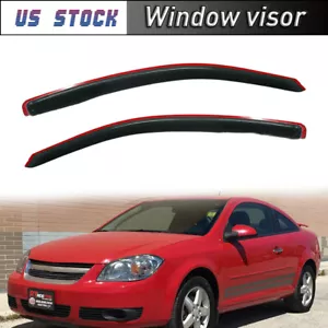 🔥Fit for Chevy Cobalt 2-Door 2005-2010 Window Visors Vent Sun Shade Rain Guards - Foto 1 di 17