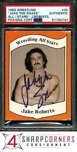 1983 WRESTLING ALL-STAR JAKE THE SNAKE ROBERTS RC PSA AUTH DNA AUTO A3638716-737