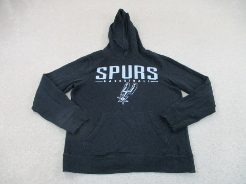 San Antonio Spurs Sweater Adult Medium Black Gray Basketball Sweatshirt Mens * Cover