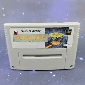 Populous (Nintendo Super Famicom) Videojuego Japonés VENDEDOR DE EE. UU. 0738 - Imagen 1 de 6