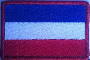 Valledupar Colombia Bandiera Iron-On Patch Biker Emblema Rosso Merrow Border - Foto 1 di 1