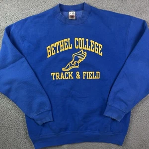 Vintage Bethel College Pullover Leichtathletik Sweatshirt 90er Rundhals Gr. XL - Bild 1 von 10