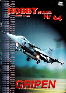 HobbyModel Swedish Fighter Saab JAS 39 Grippen carta carta modello aereo 1:33 - Foto 1 di 1