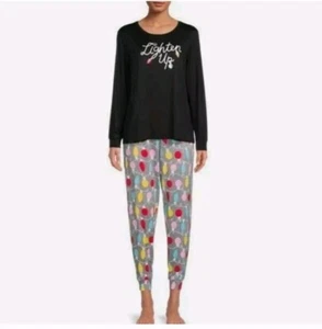 SECRET TREASURES Lighten Up Holiday Pajama Set NWT - SMALL - Picture 1 of 9