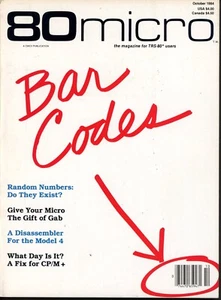 80 Micro Magazine October 1984 TRS-80 Tandy Used - Picture 1 of 3