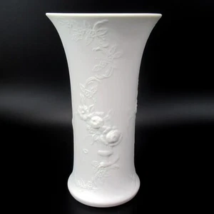 Kaiser Porzellan Vase 60s 70s Design Biskuitporzellan OP ART Amphore & Blumen - Bild 1 von 4