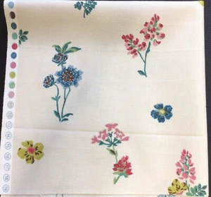 50cm x 25cm Wide Cath Kidston Sprig Twilight  on Cream cotton Duck Fabric new - Picture 1 of 8