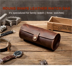Uhrenrolle Vitrine Lederetui Armbanduhren Aufbewahrungstasche Jubiläum Geschenk - Bild 1 von 18