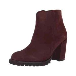 NEW Eric Michael Women Quebec Bordeaux Suede Zipper Heeled Dress Ankle Bootie - Picture 1 of 6