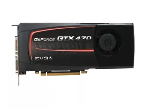 EVGA Nvidia GeForce GTX 470 1.28GB GDDR5 PCI-E Video Card - Picture 1 of 2