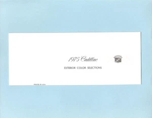 1975 Cadillac Full Line Factory GM Farben (NOS) Verkaufsprospekt mit Lackchips - Bild 1 von 2