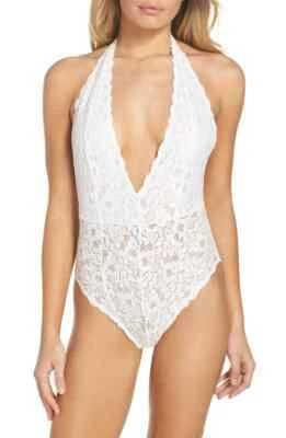 Body para mujer Free People Intimately L7333 blanco de encaje Avery talla S Foto 1 de 4