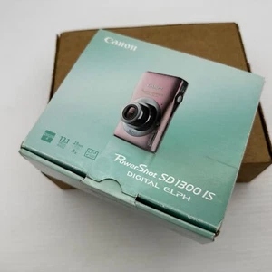 *BOX ONLY* Canon PowerShot SD 1300 IS Digital ELPH 12.1MP 4x Digital Camera Pink - Picture 1 of 8