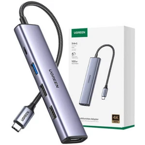 UGREEN Revodok USB C Hub, 5-in-1 USB C Adapter with 4K HDMI, 100W Power Delivery - Picture 1 of 7
