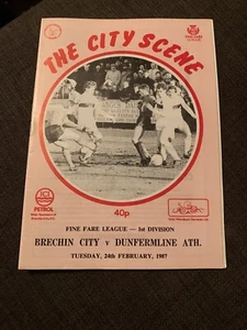 1987 Brechin City V Dunfermline Athletic Match Football Programme - Picture 1 of 3