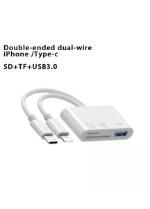 New SD/MicroSD Memory Card Reader For iPhone/iPad OTG Adapter Camera Card Viewer - Picture 1 of 3