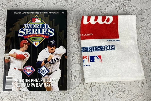 Philadelphia Phillies 2008 World Series Program Magazine Book & Rally Towel MINT Cover