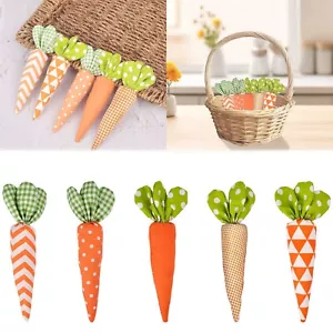 Easter Fabric Carrot Decorations Cute Plush Carrots For Easter Baskets Decor. - Picture 1 of 26