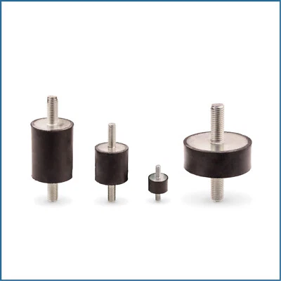 Gummipuffer Typ A Ø6-200mm M3-M20 in Hart, Mittel oder Weich Gummi-Metall-Puffer - Bild 1 von 2