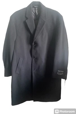 Jos A Bank Men’s Classic Wool/Cashmere Black Coat Size 40 SH - Image 1 of 4