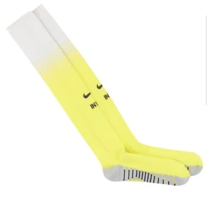 NUEVO EN PAQUETE NIKE 2018-19 INTER MILAN TERCER CAMBIO AMARILLO CALCETINES GRANDES 9-12 - Imagen 1 de 10