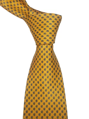 Impresionante Corbata Gianni Versace Amarilla Vintage Años 80 con Patrón Paisley Hecha en Italia Foto 1 de 4