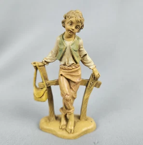 Figurina Natività Fontanini JOEL Villaggio su Recinto 4 pollici #118 Fontana 1983 Italia - Foto 1 di 4