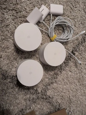 Google AC-1304 Mesh WiFi System, 3-Pack Bundle w/ Power Adapters - Image 1 of 3