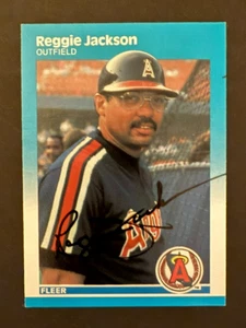 Fleer 1987 firmado: Reggie Jackson, Angels Hof #84 - Imagen 1 de 1