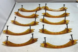 10 Art Deco Schubladengriffe Plexiglas / Kunststoff Bernstein Honigfarben - Bild 1 von 4