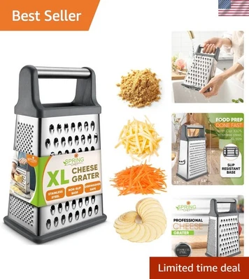 Rallador de queso profesional de caja de acero inoxidable - XL, 4 lados, gris Foto 1 de 4