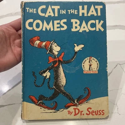 Rare Vintage The Cat in the Hat Comes Back (1st Edition) Dr Seuss (1958) GC Foto 1 de 4