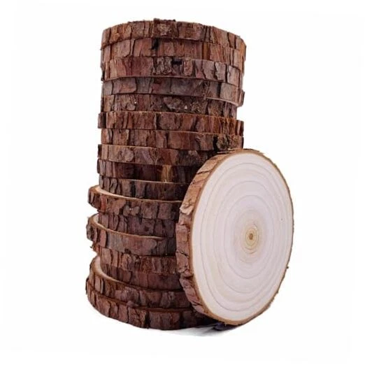 Unfinished Natural Wood Slices 20 Pcs 3.5-4 Inch Craft Kit Circles Crafts Rustic