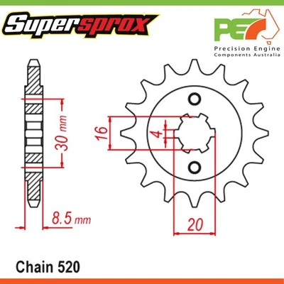New SUPERSPROX Front & Rear Sprocket Kit For HUSQVARNA WR125 125cc - Изображение 1 из 4