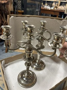 Candelabro vintage Pr.Silver 3 brazos o único! - Imagen 1 de 9