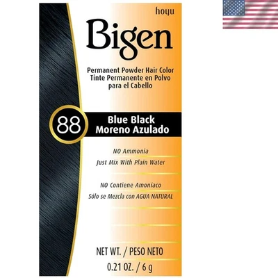 Paquete de 6 polvos de color de cabello azul negro, excelente cobertura gris y belleza natural Foto 1 de 4