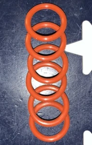 6x  2-113 Silicone/Nitrile Orange O-Rings      6 Pieces O-Ring - Picture 1 of 2