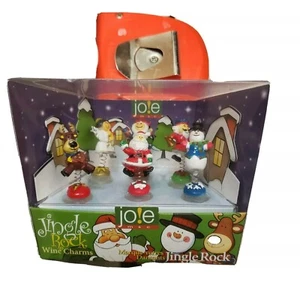 New Jo!e Jingle Rock Wine Charms Springy Santa Elf Angel Nutcracker Reindeer - Picture 1 of 5