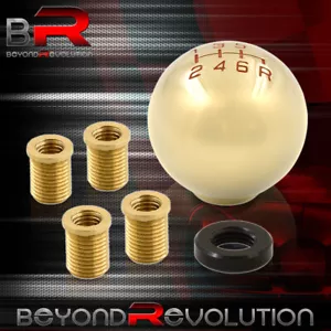 For Benz M8X1.25 / M10X1.5 / M12X1.25 6SPD Round Shift Knob Drifting 24K Gold - Picture 1 of 3