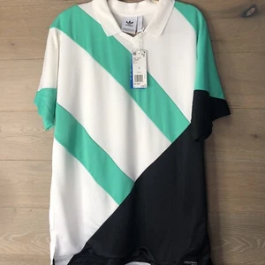 Adidas Equipment Poloshirt Größe L Schwarz Weiß Aqua - Bild 1 von 7
